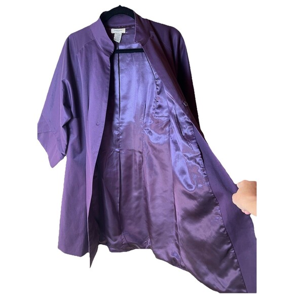 Vertigo Paris Size M Avant Garde Plum Purple Origami Pleated Womens Jacket Dress - Picture 2 of 6